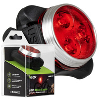 Lampka rowerowa przód-tył Czerwona USB Vayox