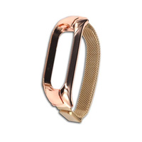 Stalowa bransoleta do Mi Band 5 - Gold Rose