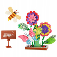 CaDA Flower Garden: Zestaw Kwiatów i Robaczków 230 elementów dla dzieci 6+