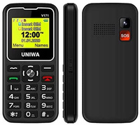 TELEFON dla SENIORA UNIWA FM DUAL Sim LAMPKA SOS