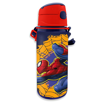 BUTELKA BIDON ALUMINIOWY SPIDERMAN 600ml z paskiem do wody, soków i innych