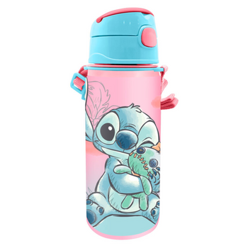 LILO I STITCH aluminiowy bidon o pojemności 600ml z miękką słonką