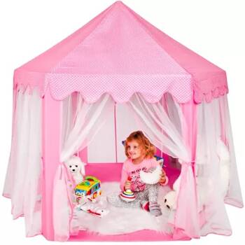 Namiot dla dzieci różowy PAŁAC DLA DZIECI DO DOMU I OGRODU 135x135x140cm